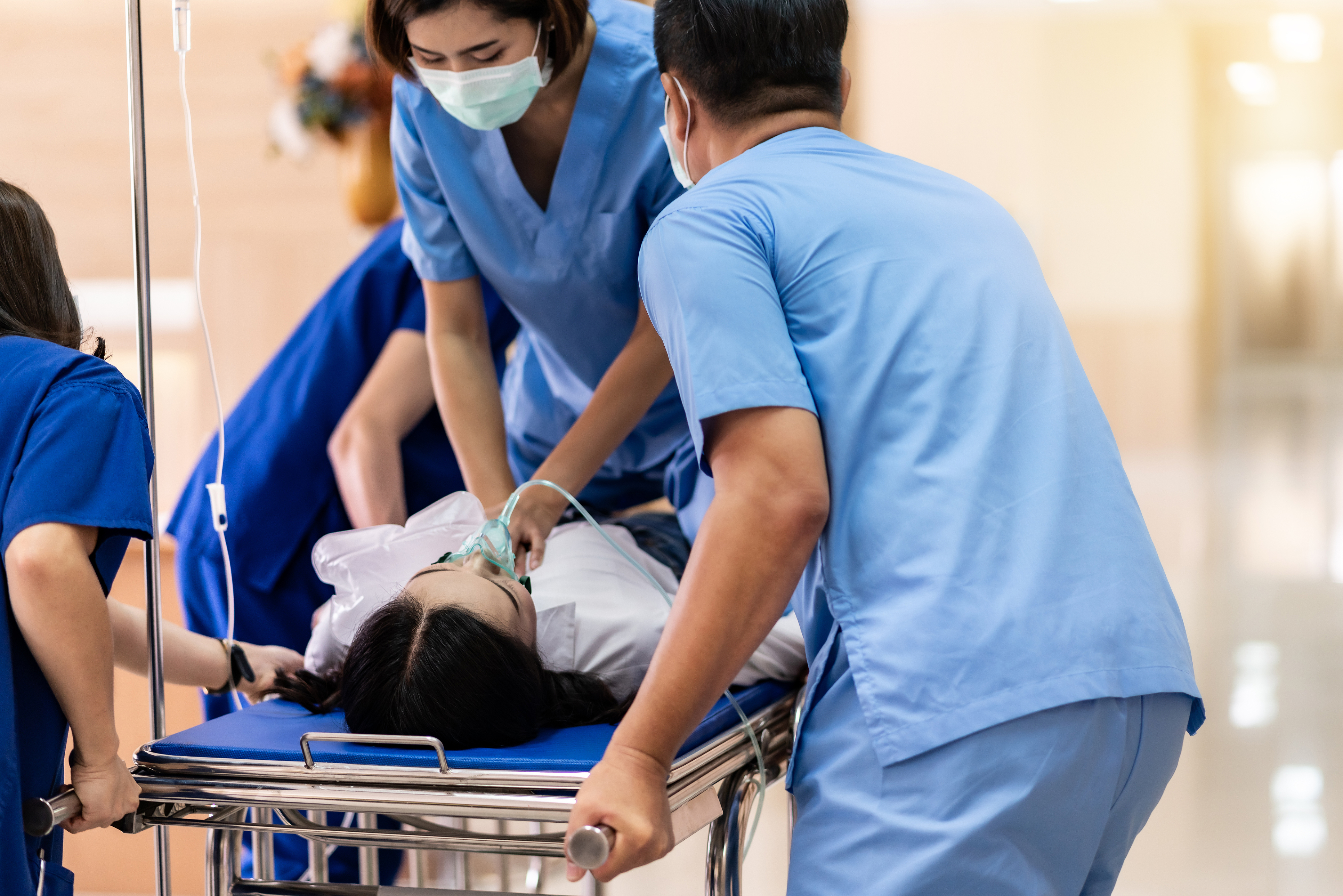 Photo represents some nurses response during a disaster