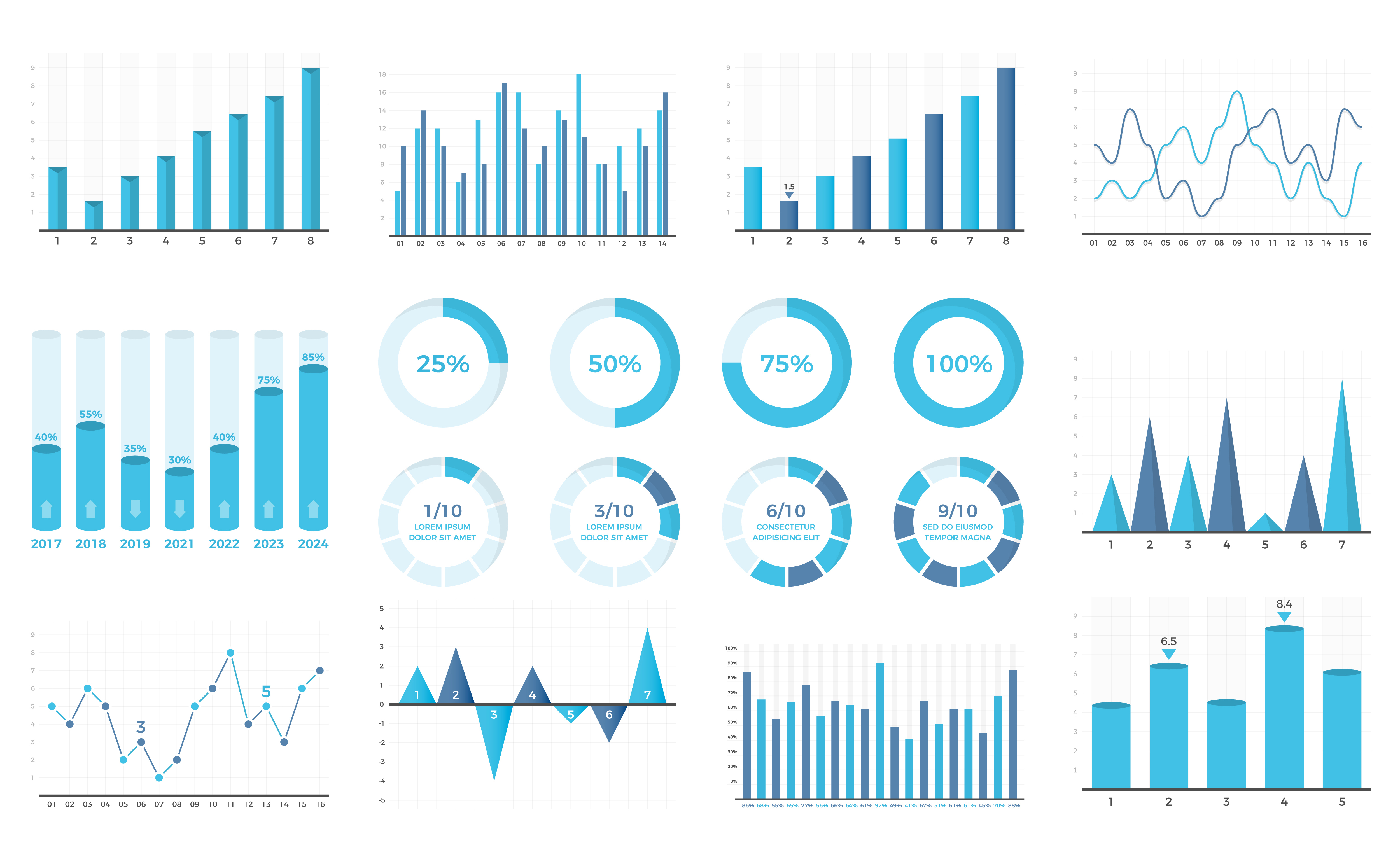 Gráficos y tablas - arte vectorial de Gráfico libre de derechos